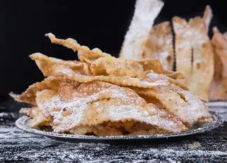 Chiacchiere crudo e bufala